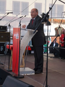 Gregor Gysi Wahlkampf DIE LINKE Leipzig August 2013. Foto Detlef M. Plaisier