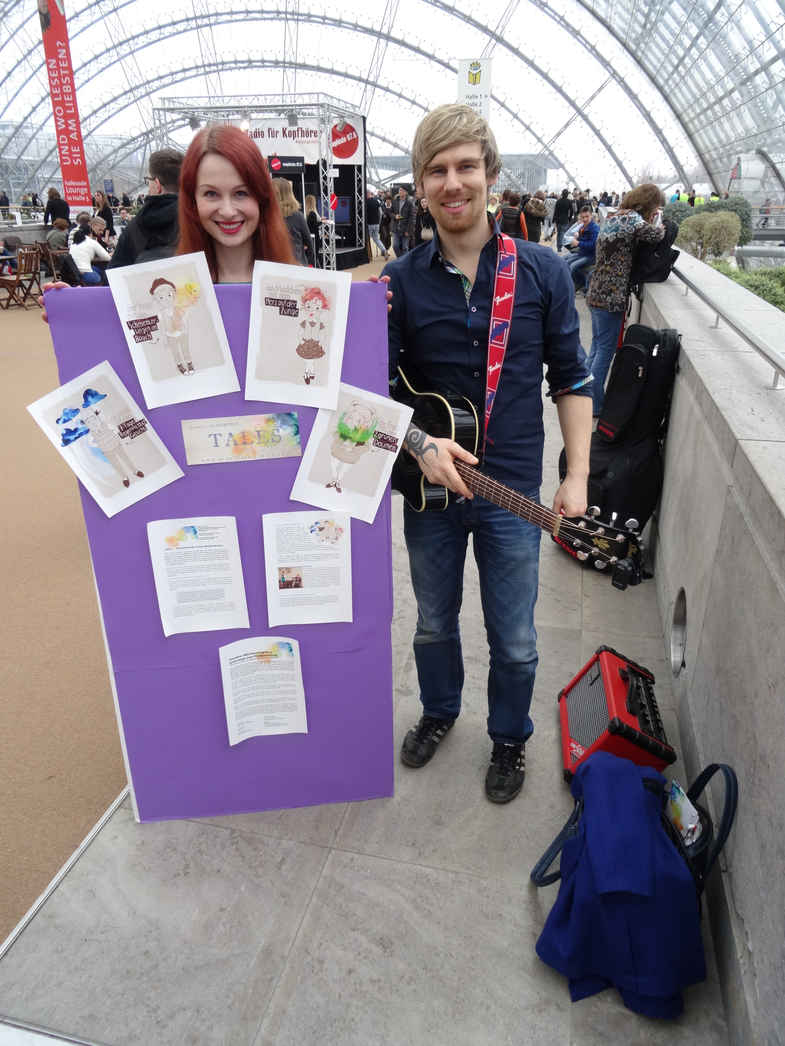 Auf Promotiontour: Das Duo CousCous auf der Leipziger Buchmesse. Foto: Detlef M. Plaisier 