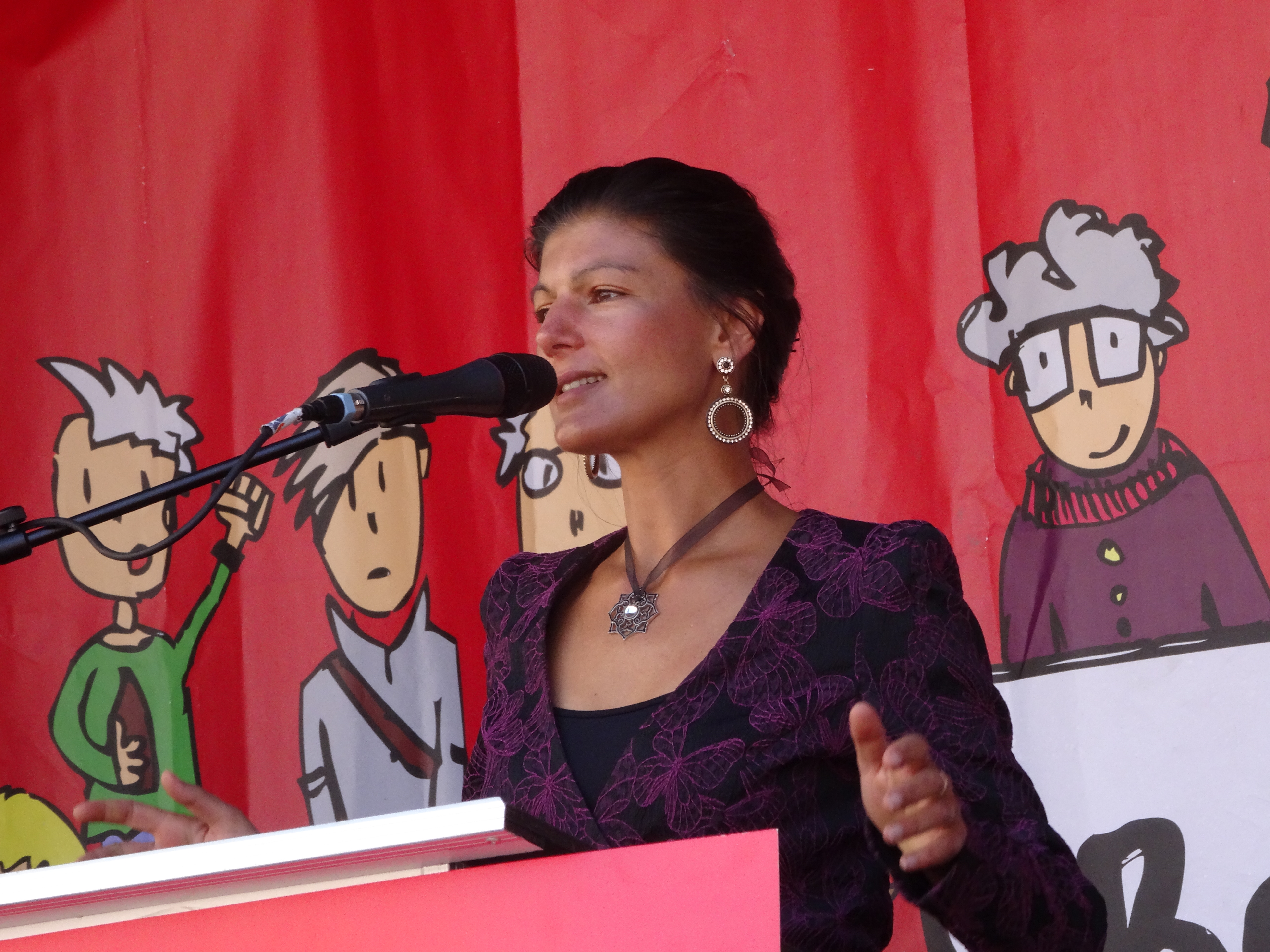 Sahra Wagenknecht in Leipzig, Aug 2014. Foto Detlef M. Plaisier